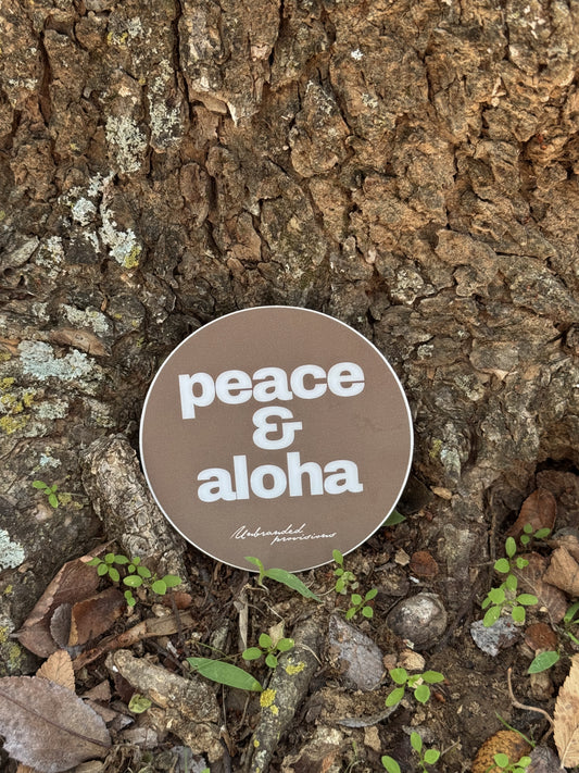 peace & aloha sticker