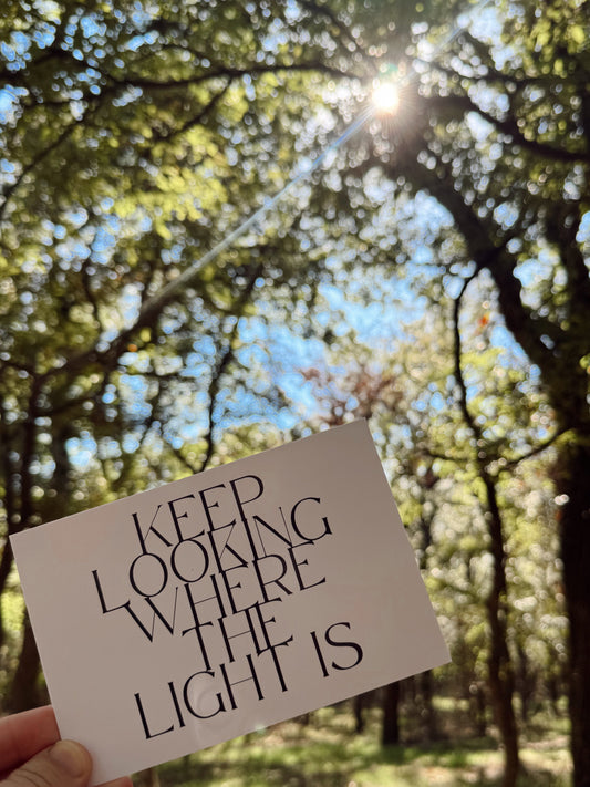 the light postcard